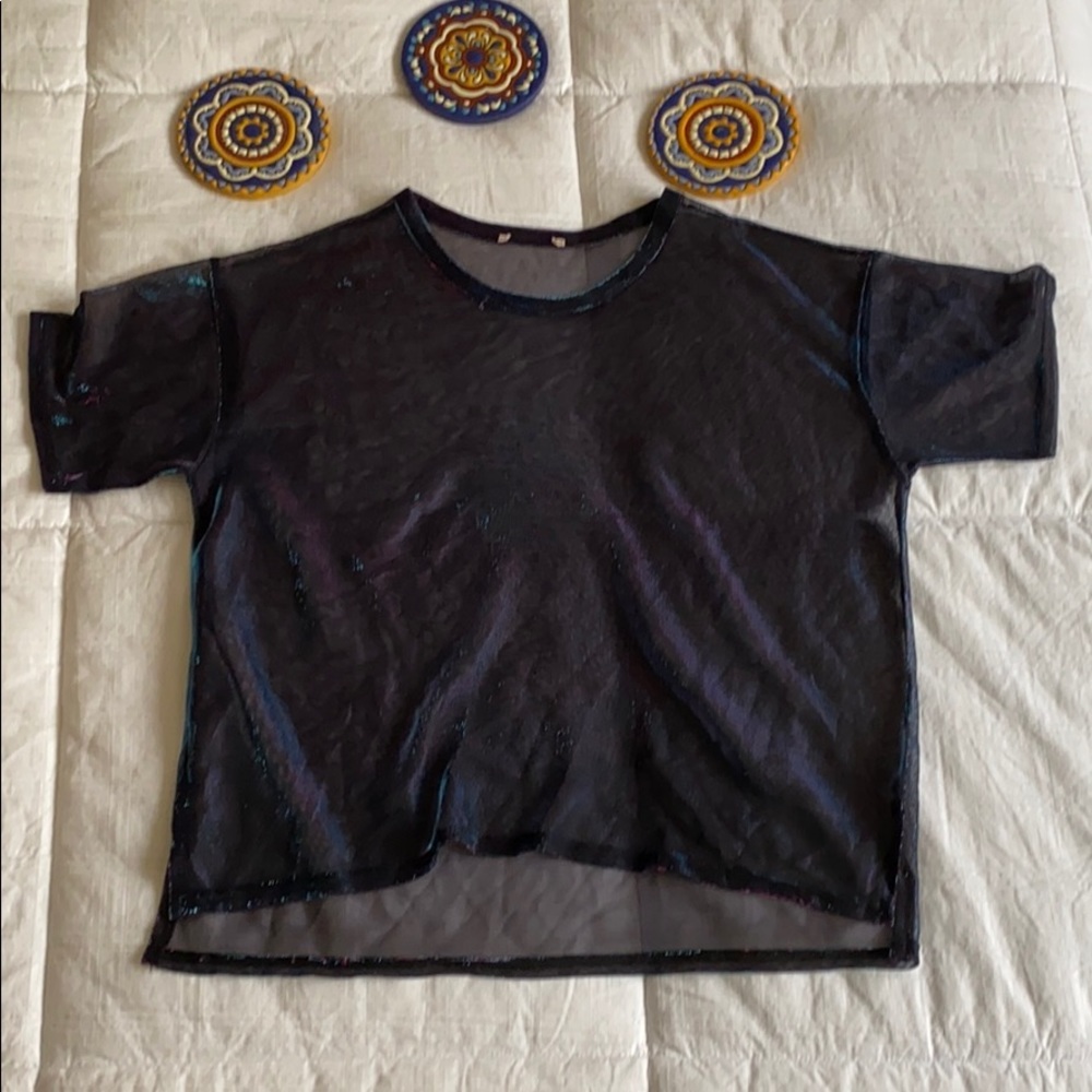 Urban Outfitters Shiny sheer t-shirt